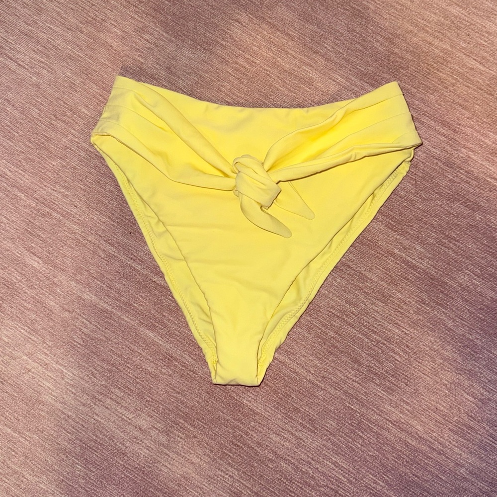 Montce Paula Tie-Up Yellow Pastel Bikini Bottom - Picture 3 of 6